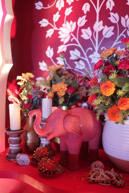 Floral detail and Photo-op — wedding decor — W GOA